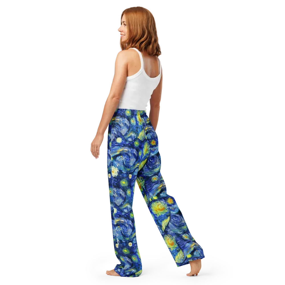 Celestial Swell on Women's Pajama Pants — Back