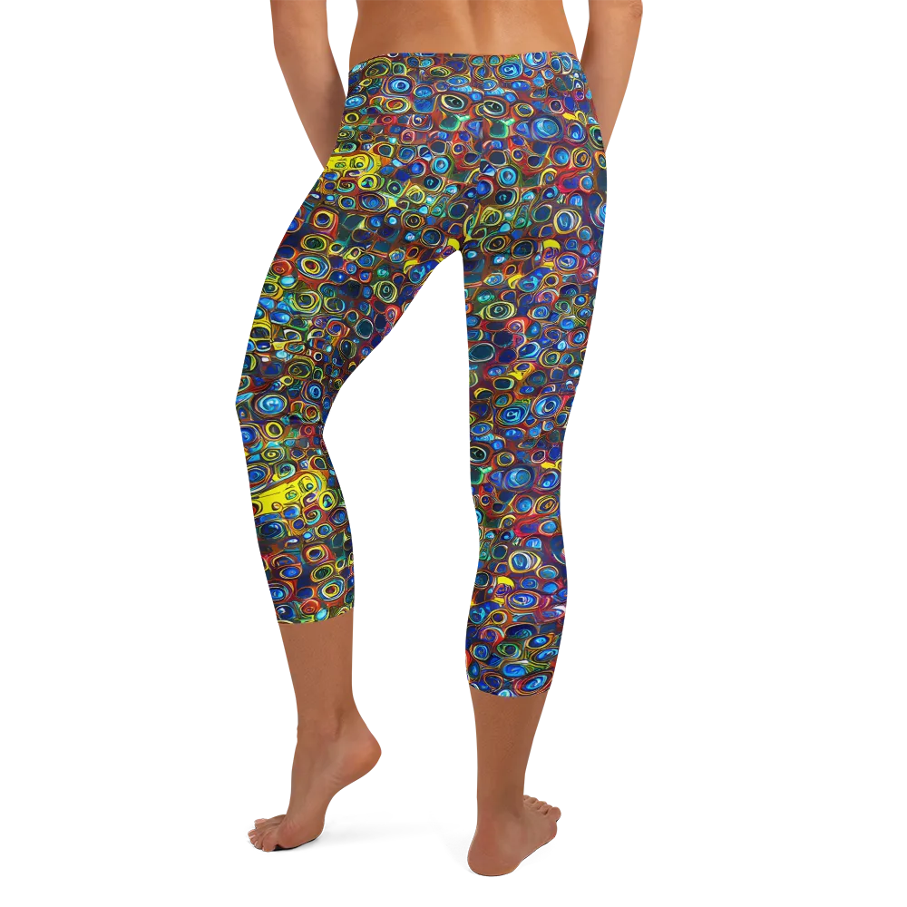 Vortex Mosaic on Capri Leggings — Back