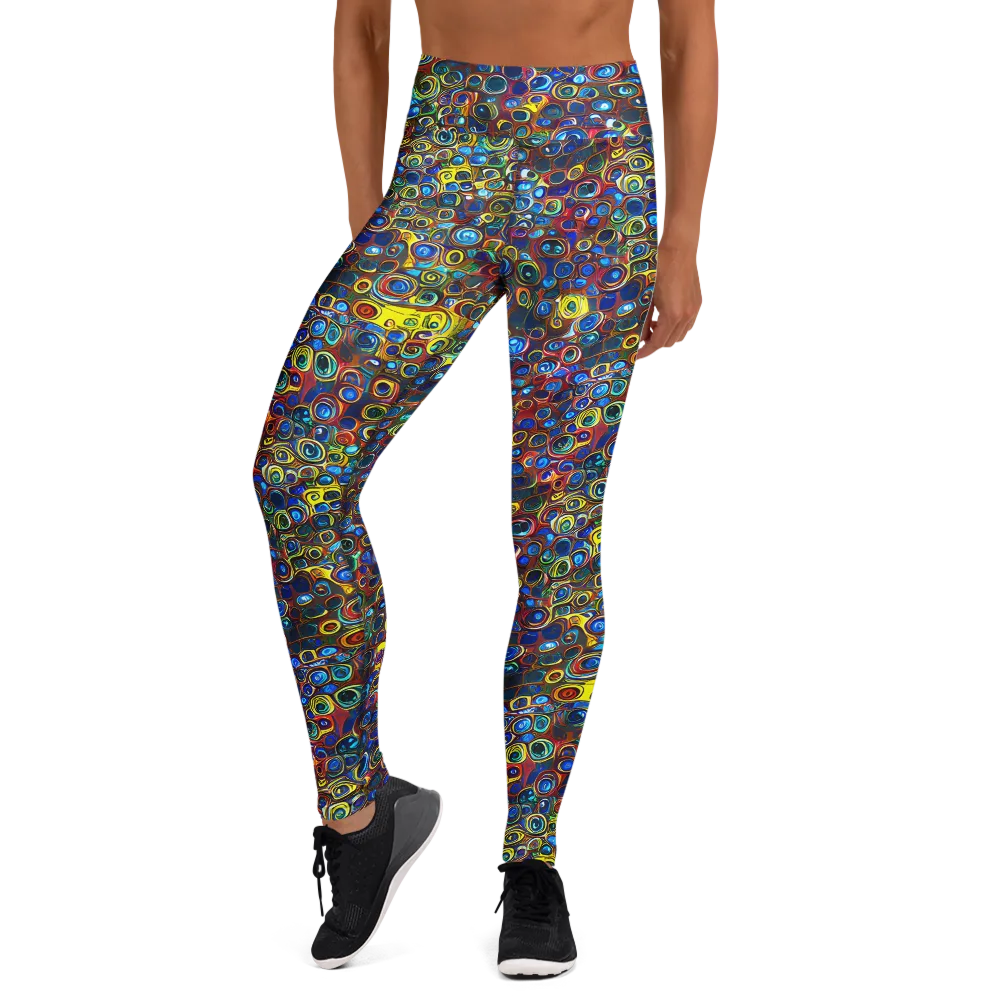 Vortex Mosaic on Yoga Leggings — Front