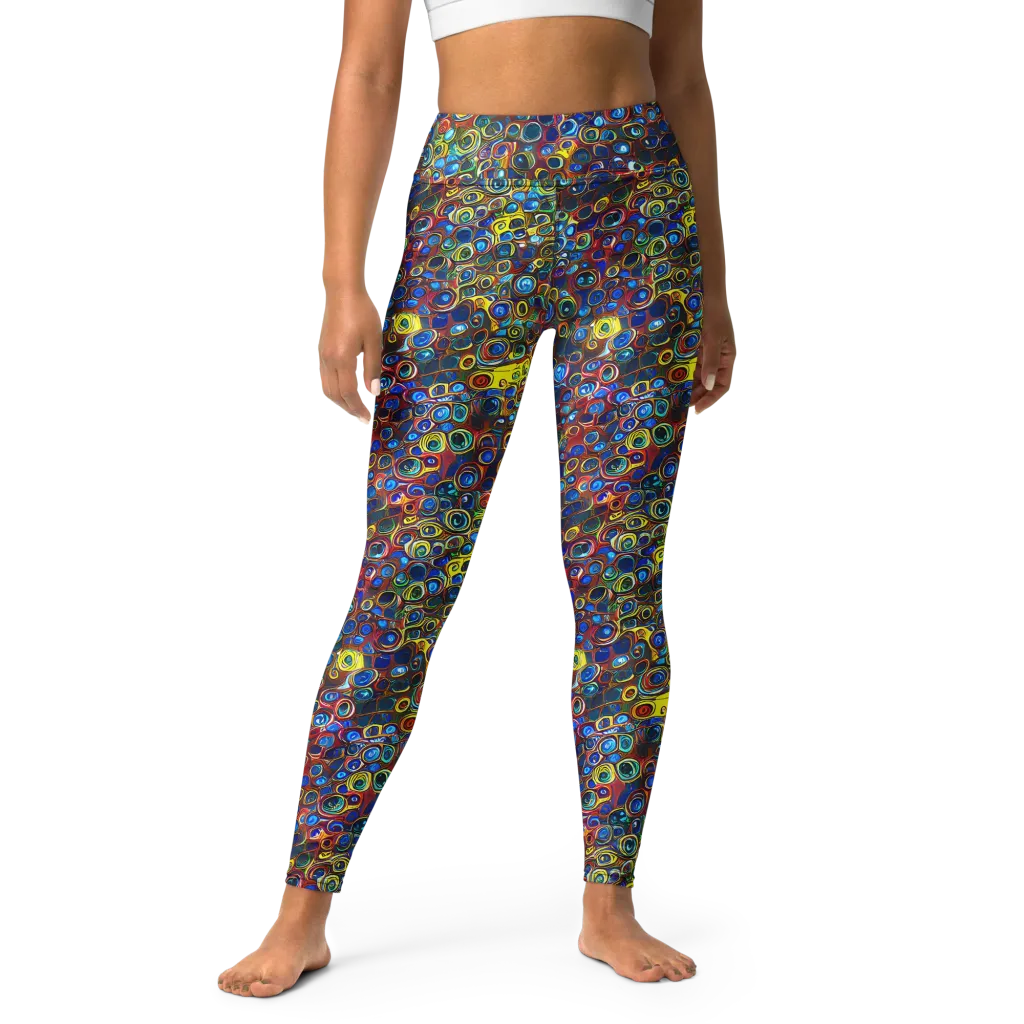Vortex Mosaic on Yoga Leggings — Front