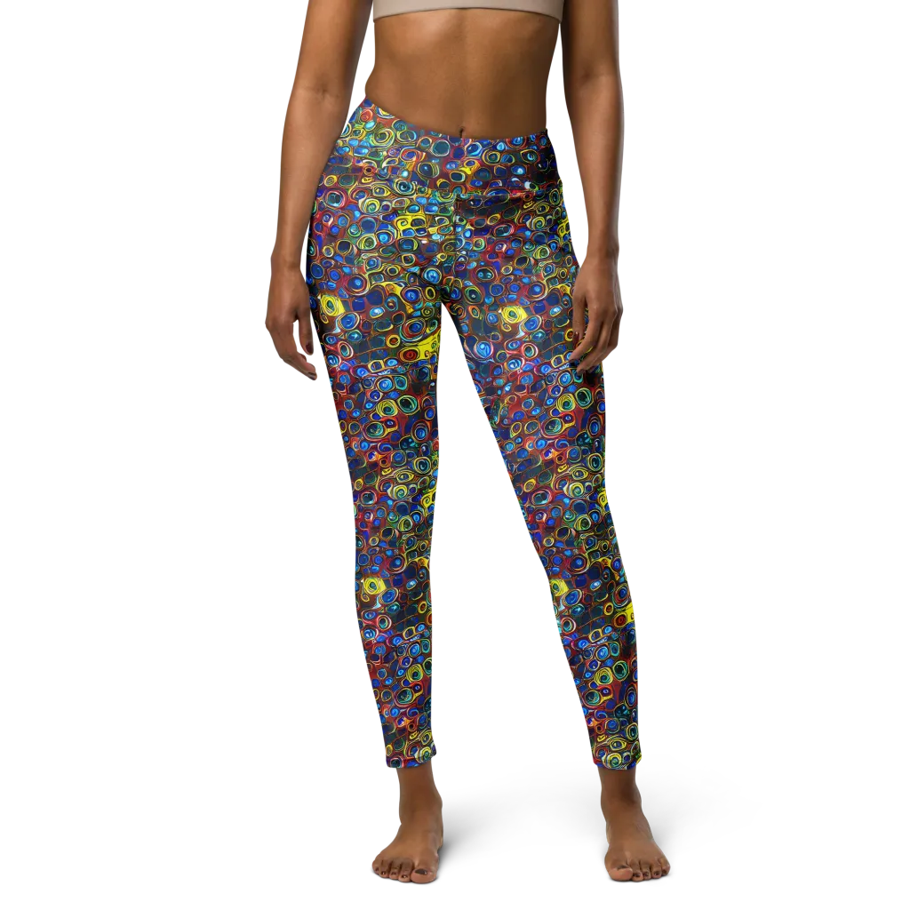 Vortex Mosaic on Yoga Leggings — Front