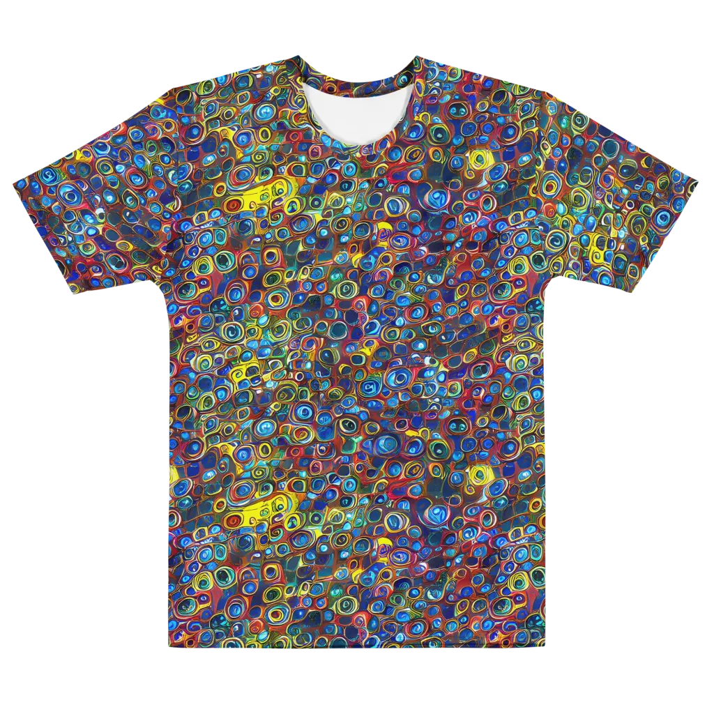 Vortex Mosaic on Men's Cotton Crew Neck T-Shirt — Front