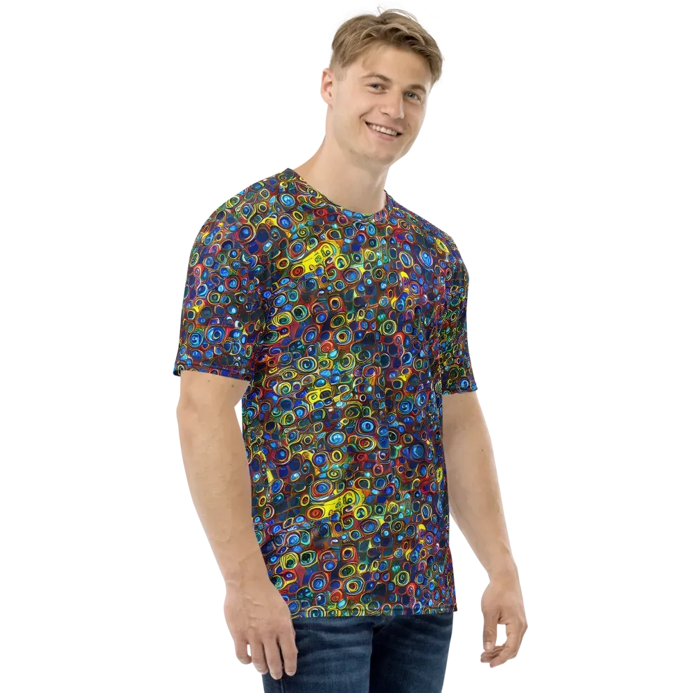 Vortex Mosaic on Men's Crew Neck T-Shirt — Right