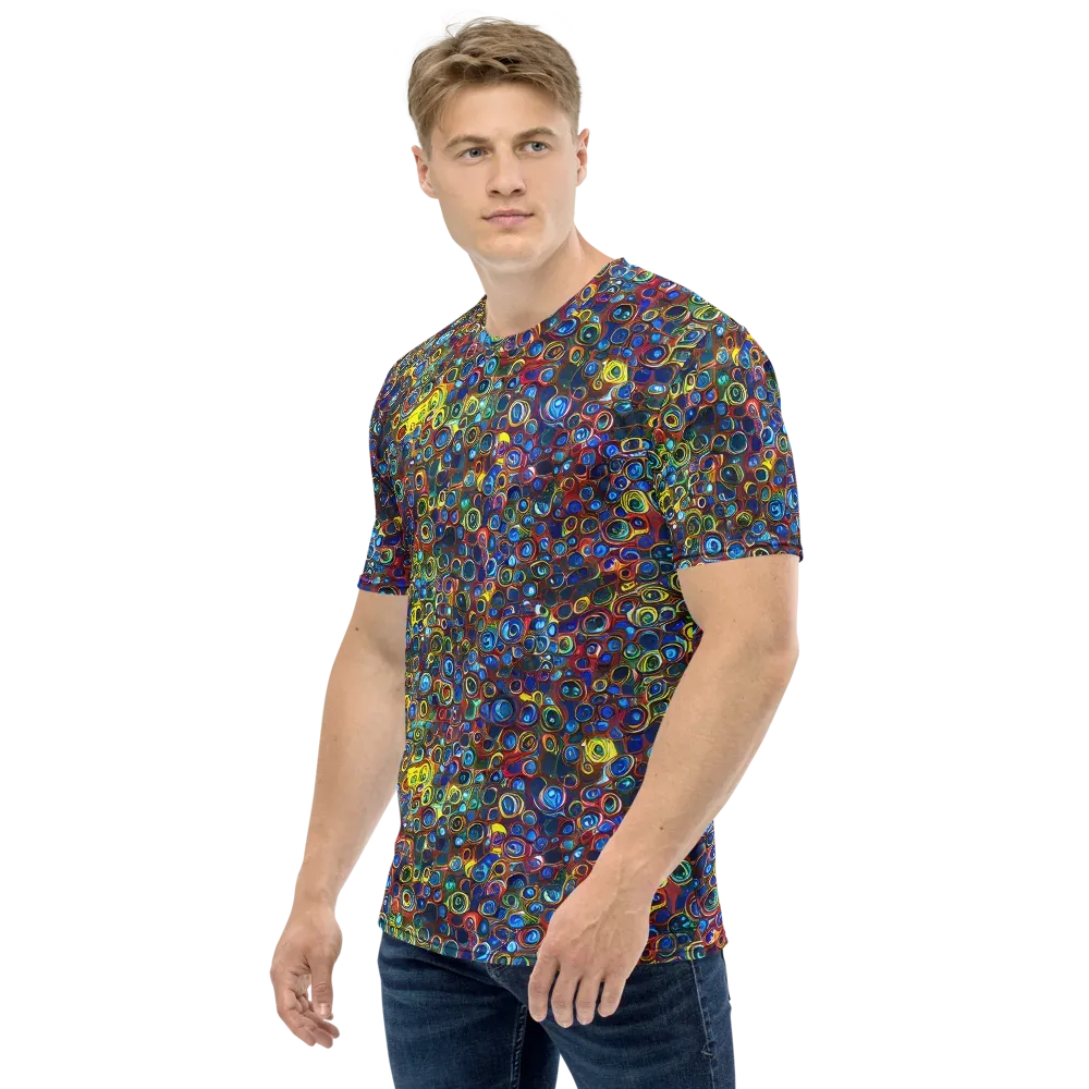 Vortex Mosaic on Men's Crew Neck T-Shirt — Left