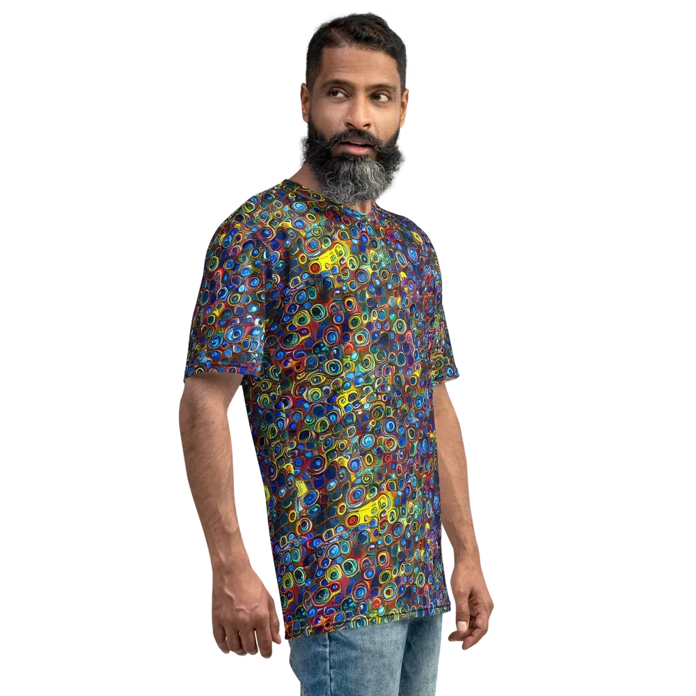 Vortex Mosaic on Men's Crew Neck T-Shirt — Right