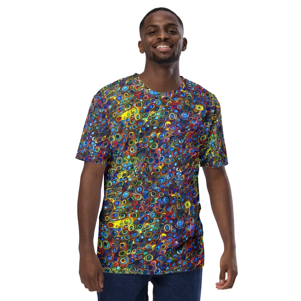 Vortex Mosaic on Men's Crew Neck T-Shirt — Front