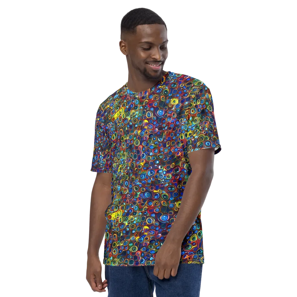 Vortex Mosaic on Men's Crew Neck T-Shirt — Left