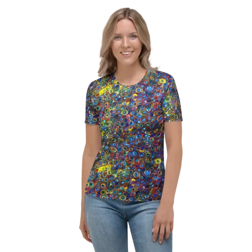 Vortex Mosaic on a Women's Crew Neck T-Shirt