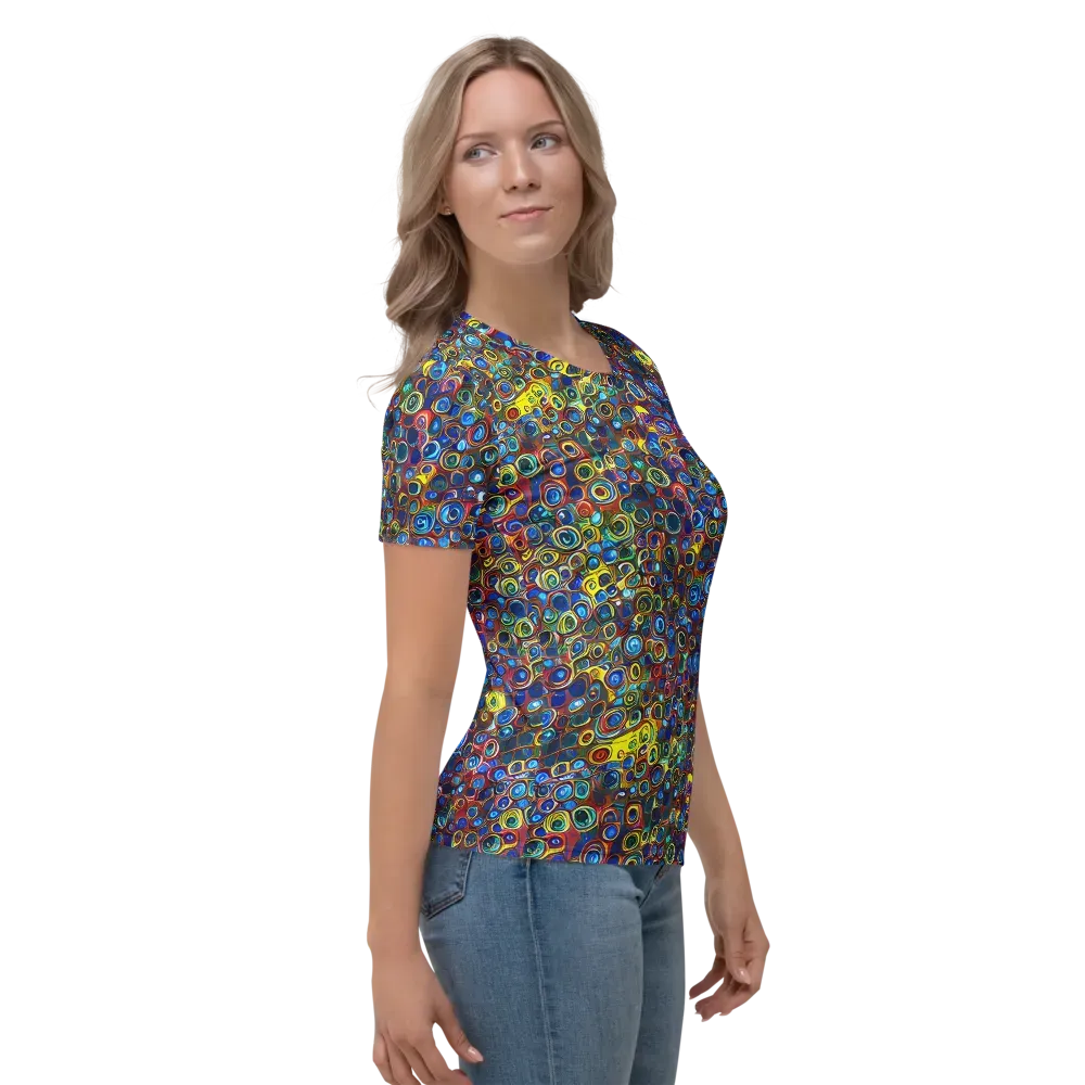 Vortex Mosaic on Women's Crew Neck T-Shirt — Right