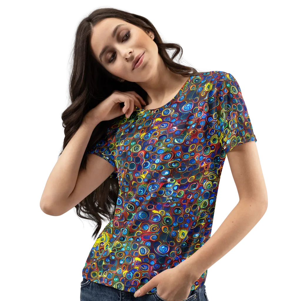 Vortex Mosaic on Women's Crew Neck T-Shirt — Left Front