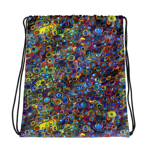 Vortex Mosaic on a Drawstring Bag