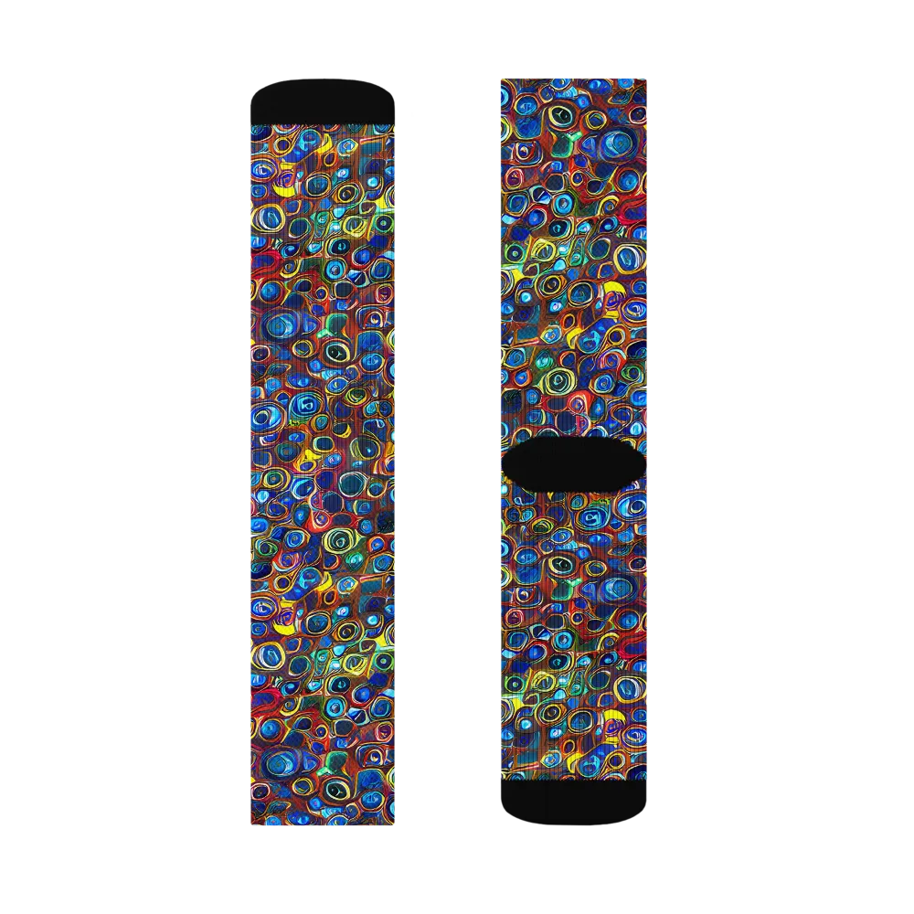 Vortex Mosaic on Socks — Left Sock