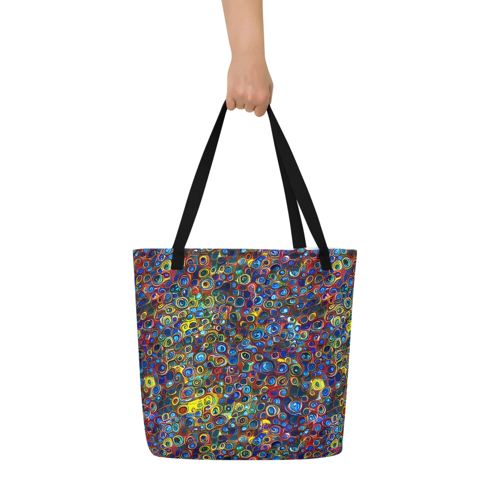 Vortex Mosaic on Large Tote Bag W/ Pocket — Front