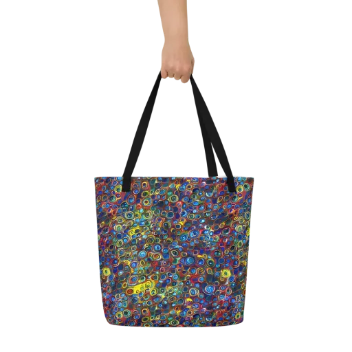 Vortex Mosaic on a Large Tote Bag W/ Pocket