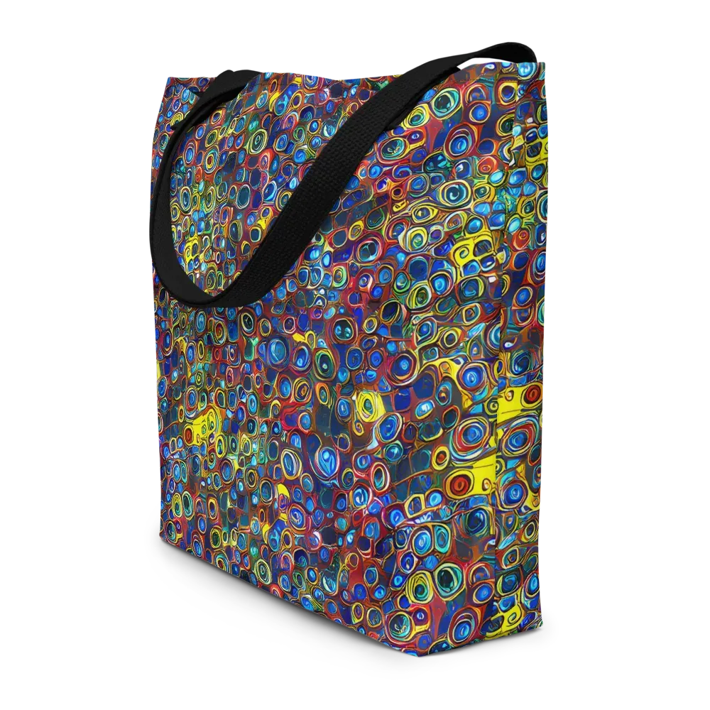 Vortex Mosaic on Large Tote Bag W/ Pocket — Front