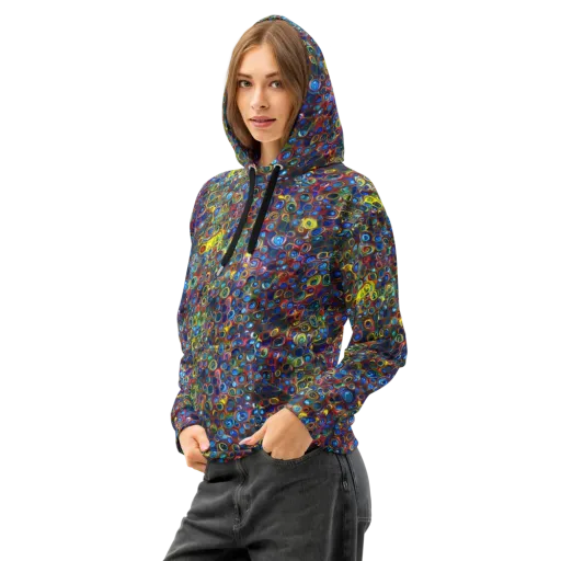 Vortex Mosaic on a Cotton Hoodie