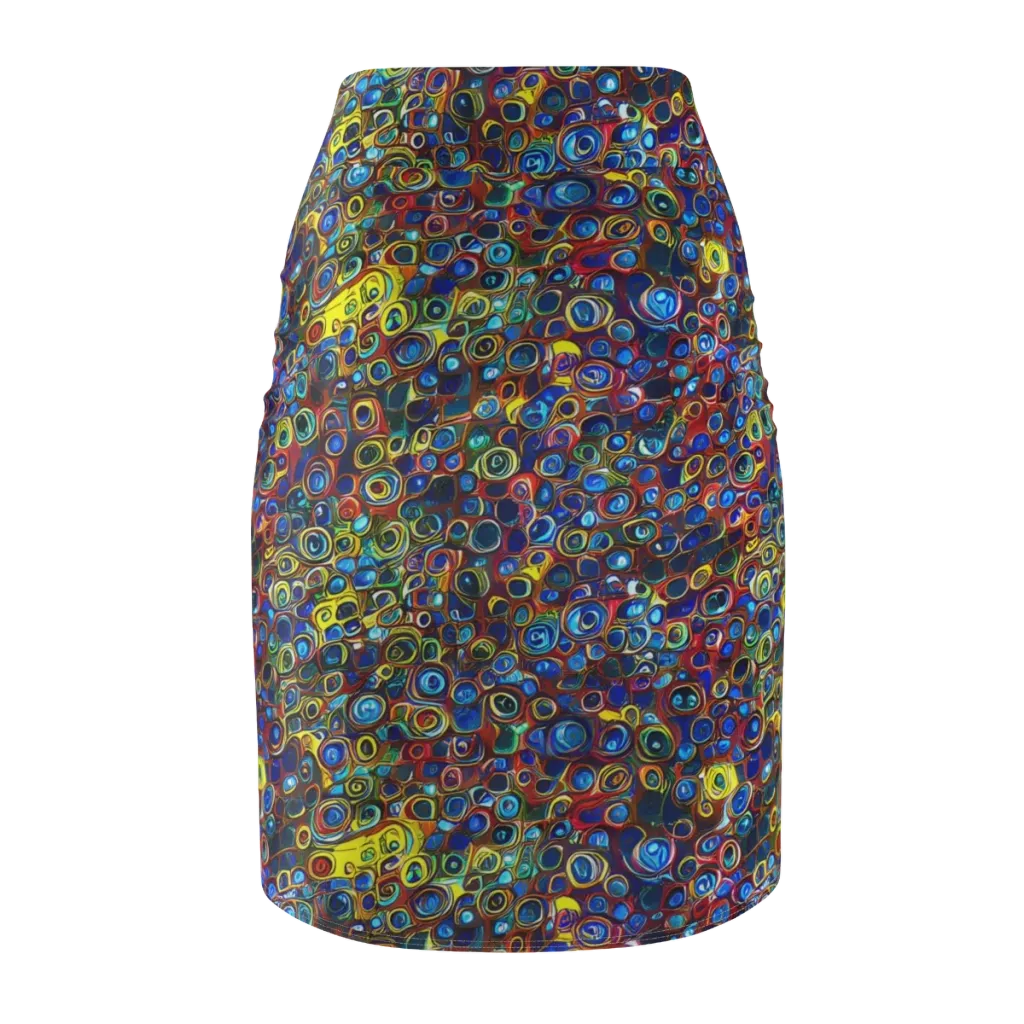 Vortex Mosaic on Pencil Skirt — Back