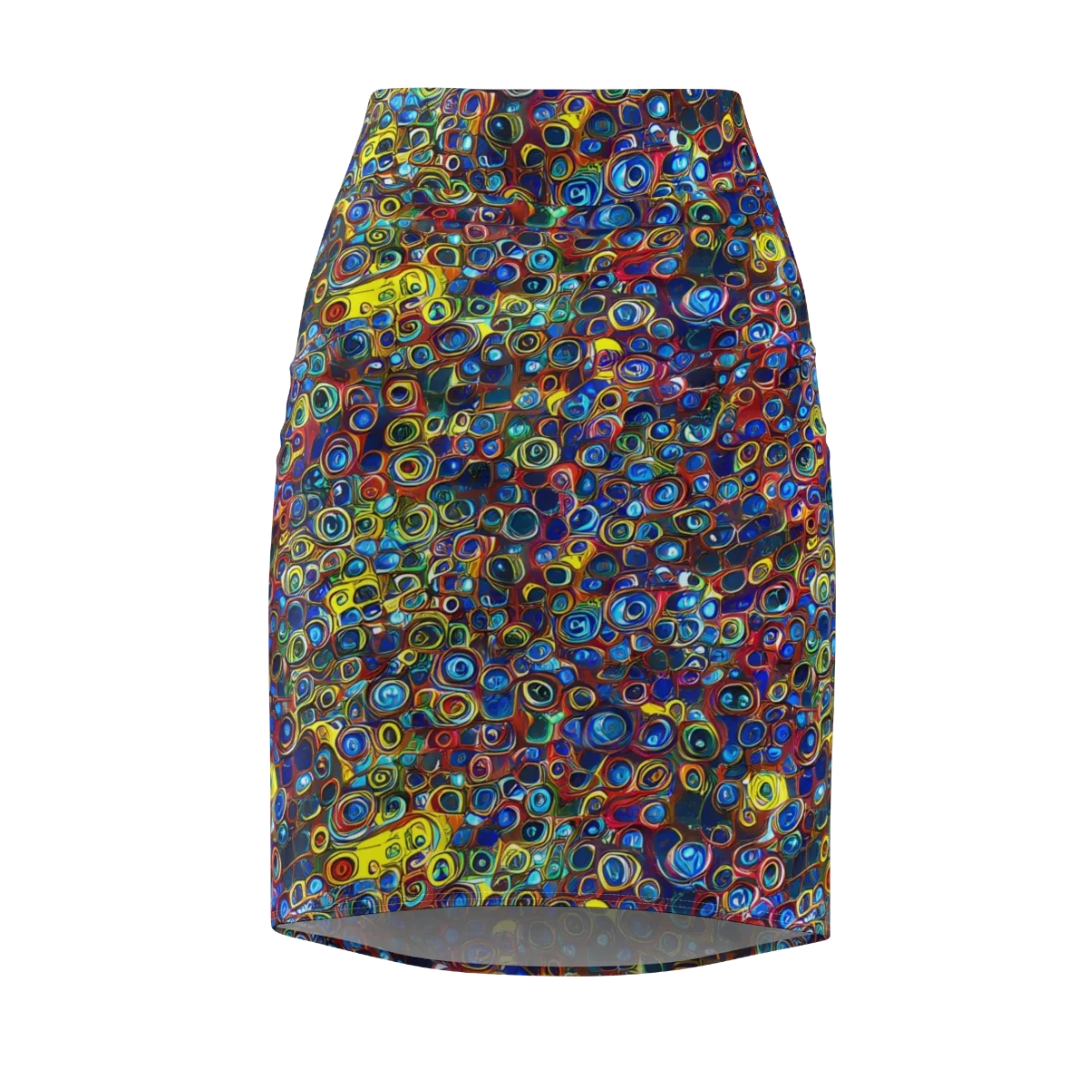 Vortex Mosaic on Pencil Skirt — Front