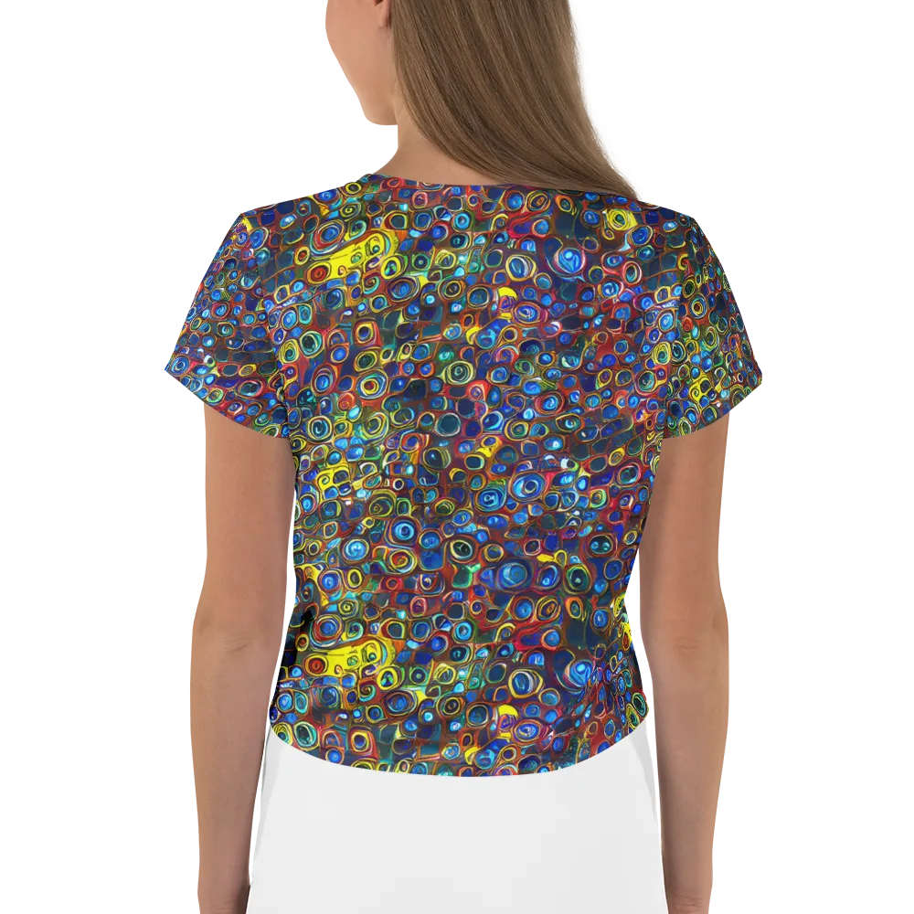 Vortex Mosaic on Crop Tee — Back