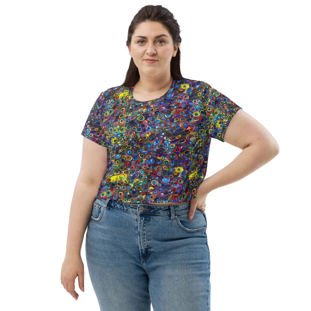Vortex Mosaic on Crop Tee — Front
