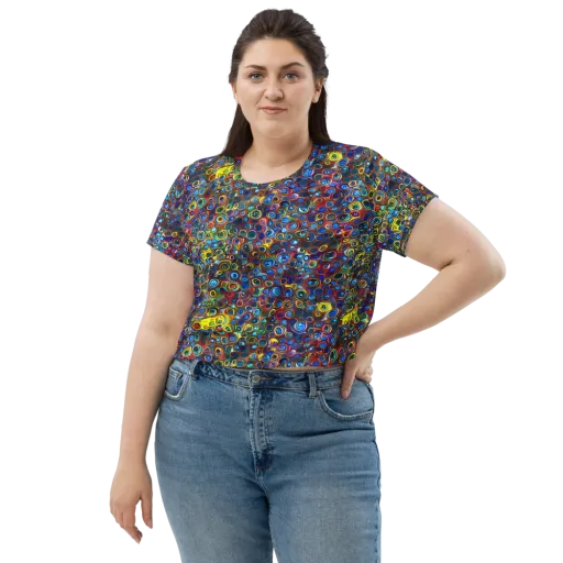 Vortex Mosaic on a Crop Tee