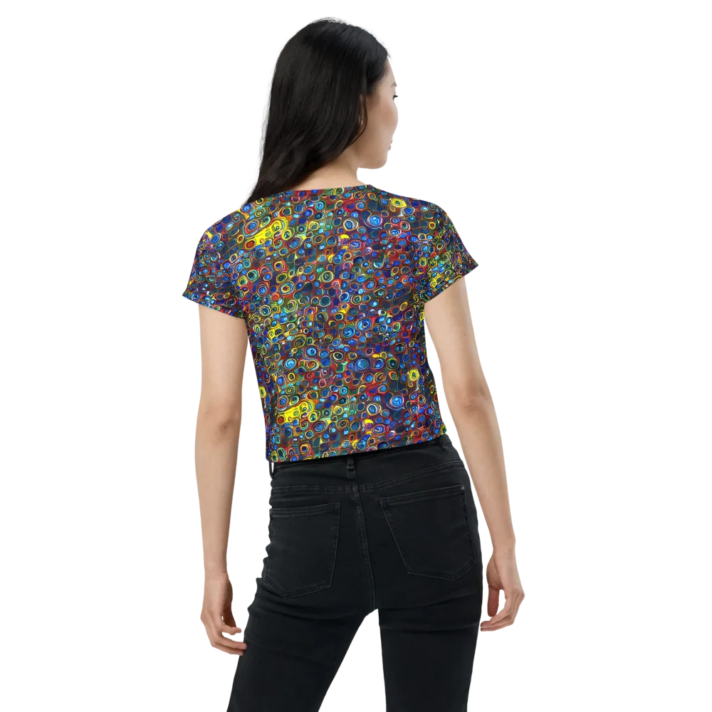 Vortex Mosaic on Crop Tee — Back