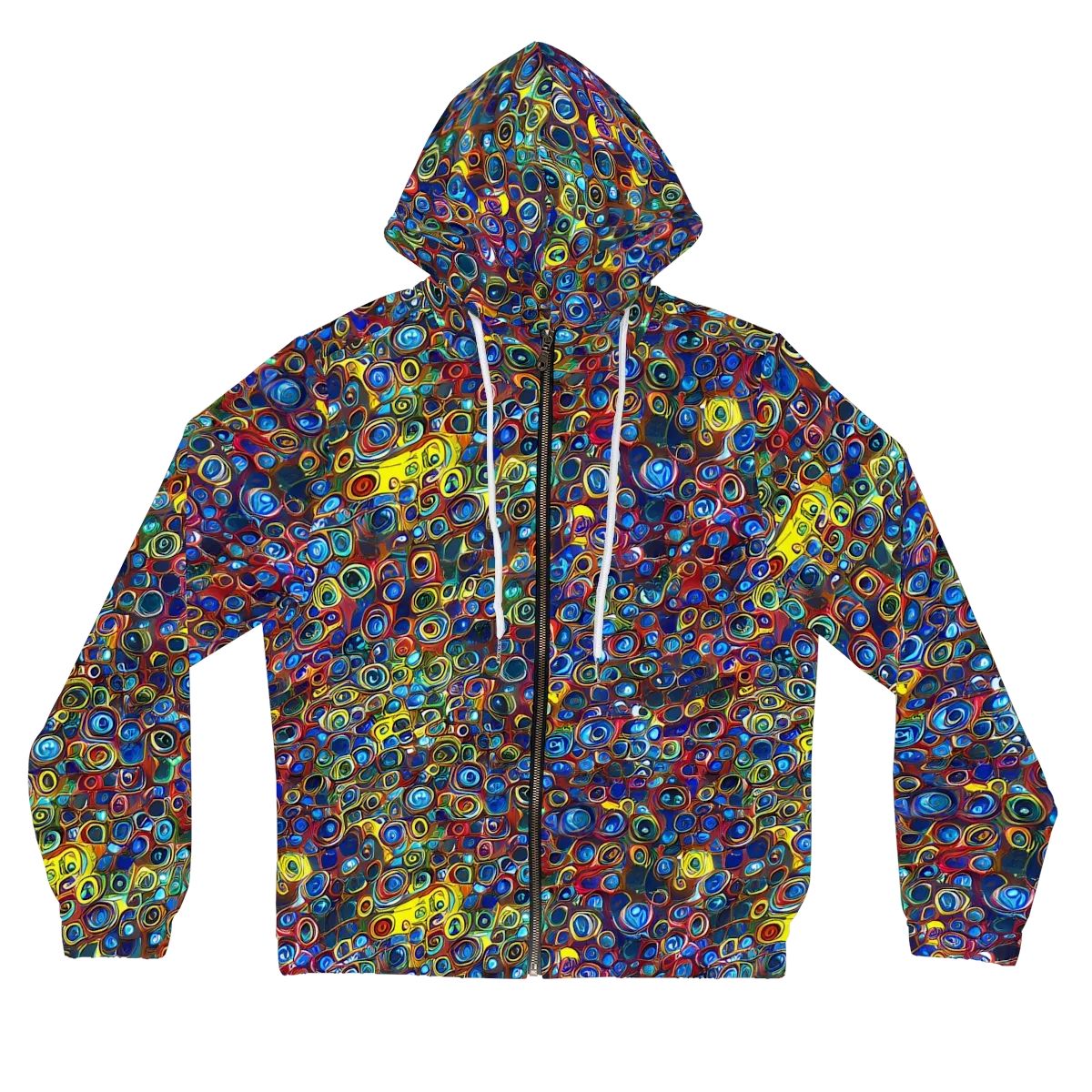 Vortex Mosaic on Women's Full-Zip Hoodie — Front