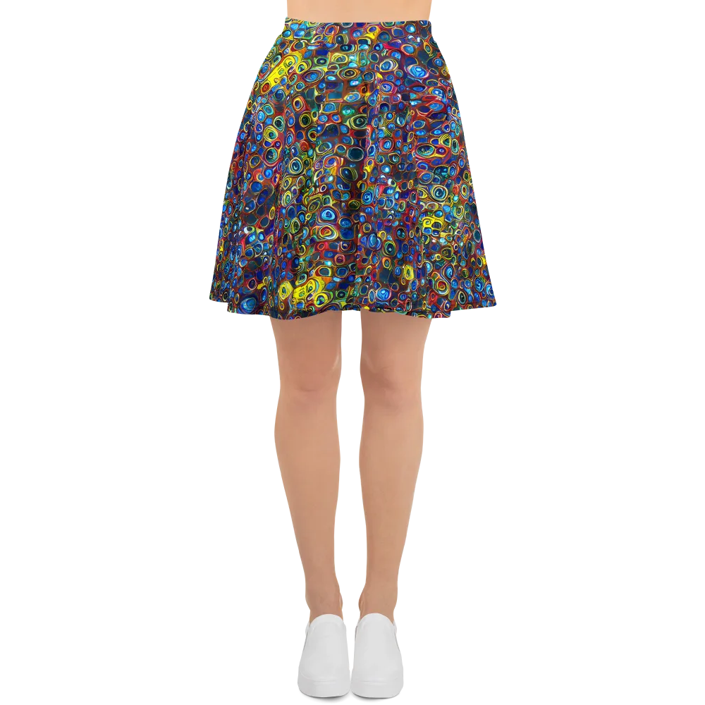 Vortex Mosaic on Skater Skirt — Front