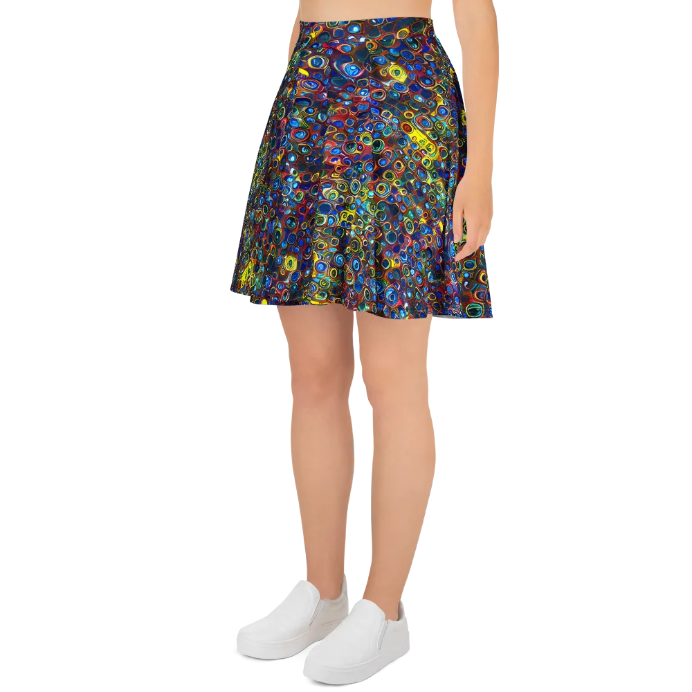 Vortex Mosaic on Skater Skirt — Left