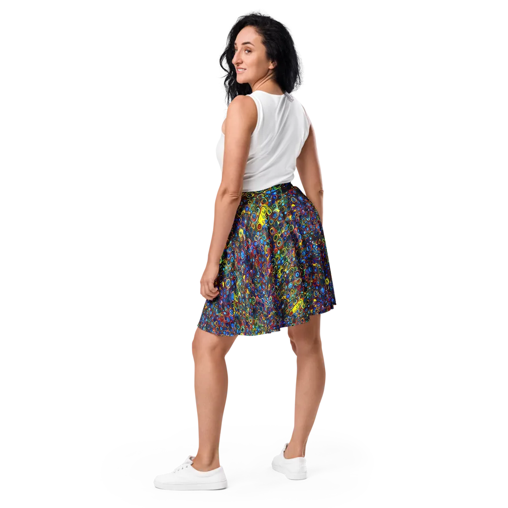 Vortex Mosaic on Skater Skirt — Back