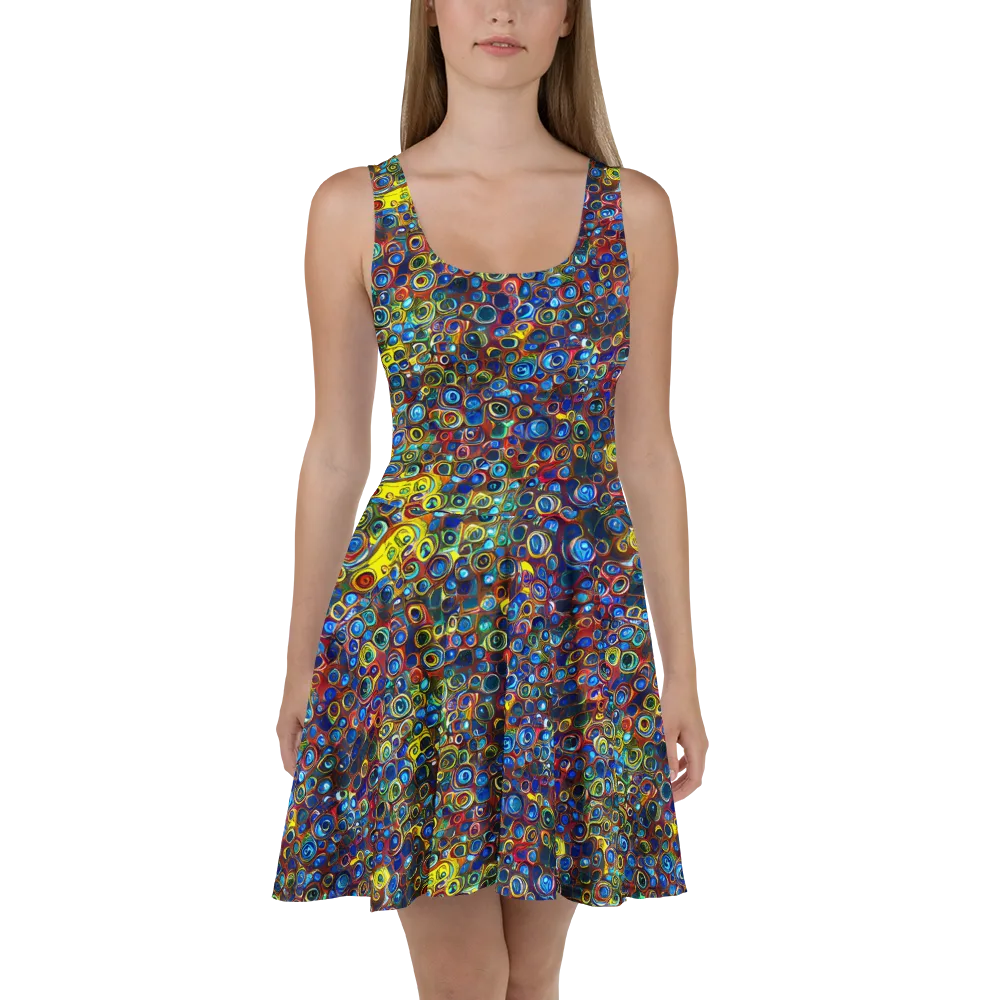 Vortex Mosaic on Skater Dress — Front