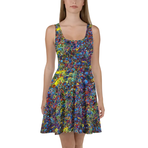 Vortex Mosaic on a Skater Dress