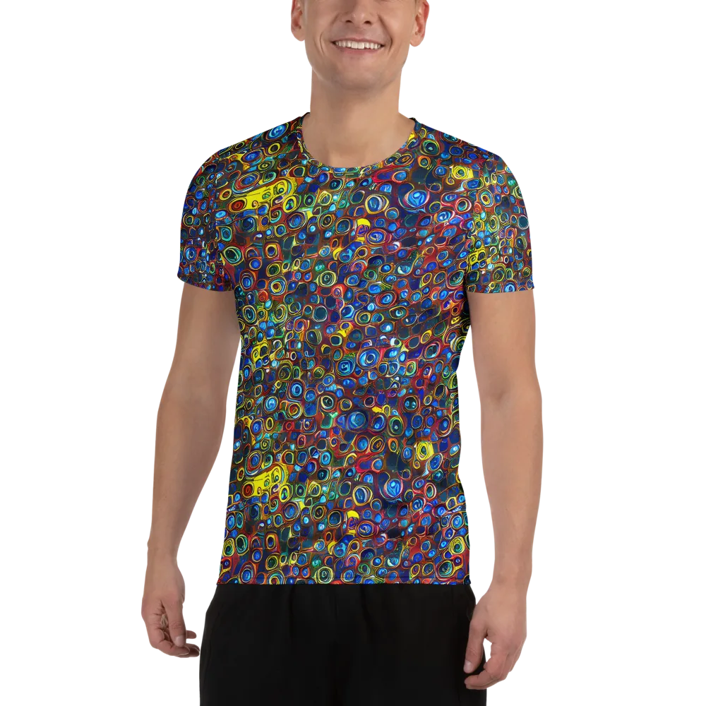 Vortex Mosaic on Men's Athletic T-Shirt — Front