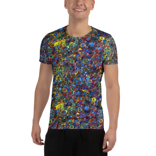 Vortex Mosaic on a Men's Athletic T-Shirt