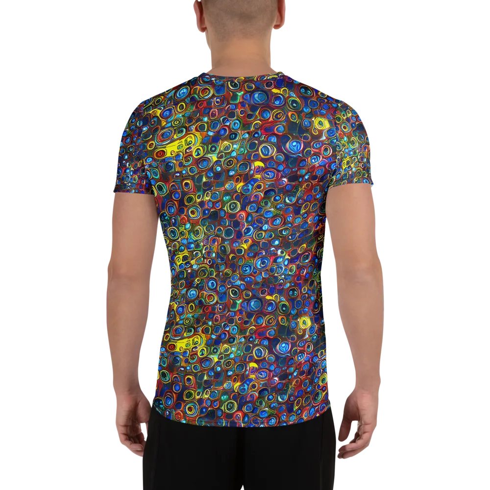 Vortex Mosaic on Men's Athletic T-Shirt — Back