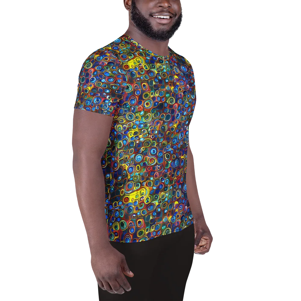 Vortex Mosaic on Men's Athletic T-Shirt — Right