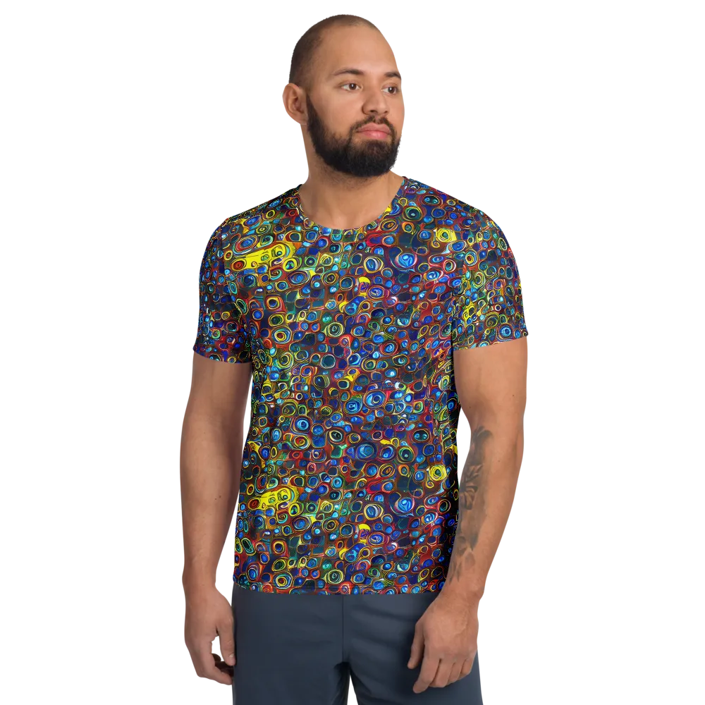 Vortex Mosaic on Men's Athletic T-Shirt — Front