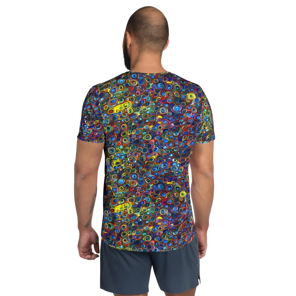 Vortex Mosaic on Men's Athletic T-Shirt — Back