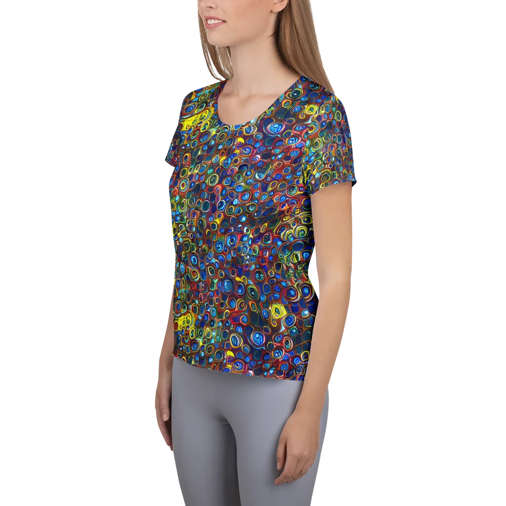 Vortex Mosaic on Women's Athletic T-Shirt — Left