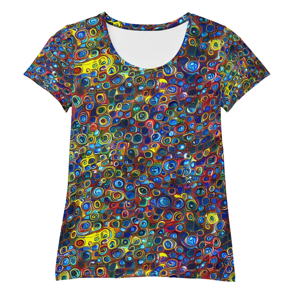 Vortex Mosaic on Women's Athletic T-Shirt — Front