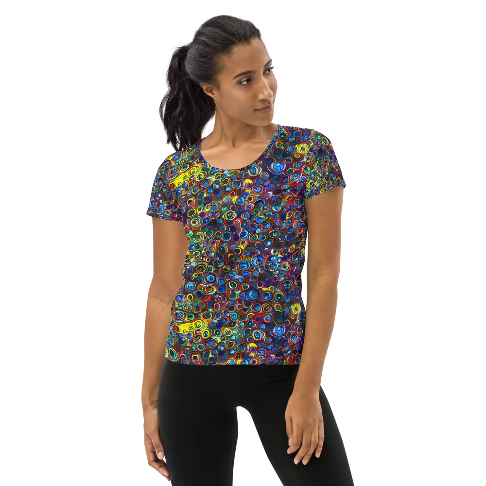 Vortex Mosaic on Women's Athletic T-Shirt — Front