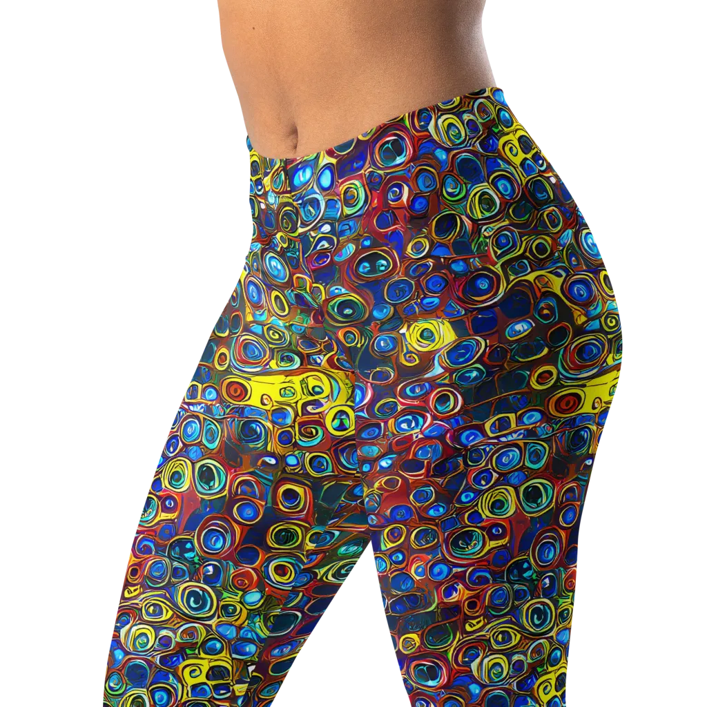 Vortex Mosaic on Leggings — Left Front