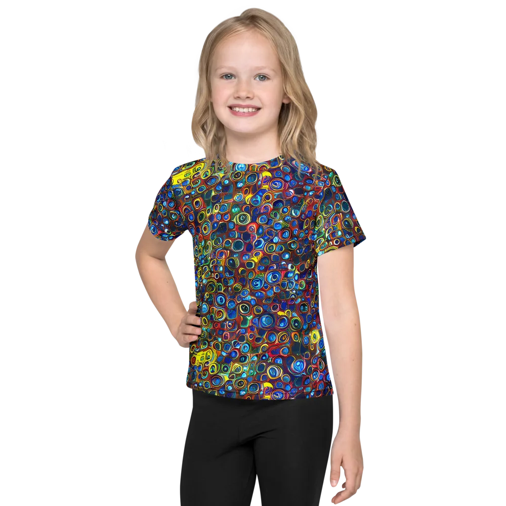 Vortex Mosaic on Kids Crew Neck T-Shirt — Front