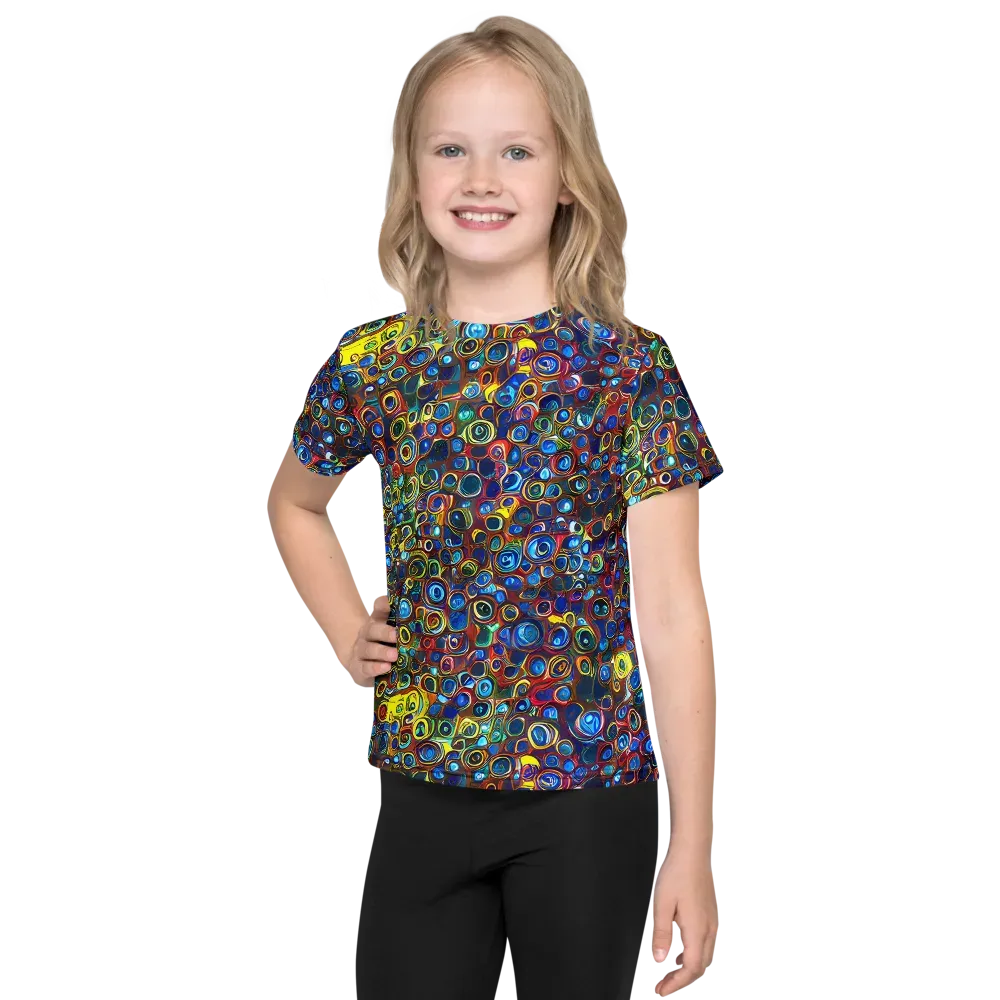 Vortex Mosaic on Kids Crew Neck T-Shirt — Front