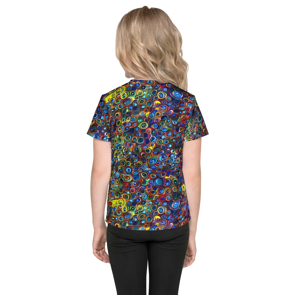 Vortex Mosaic on Kids Crew Neck T-Shirt — Back