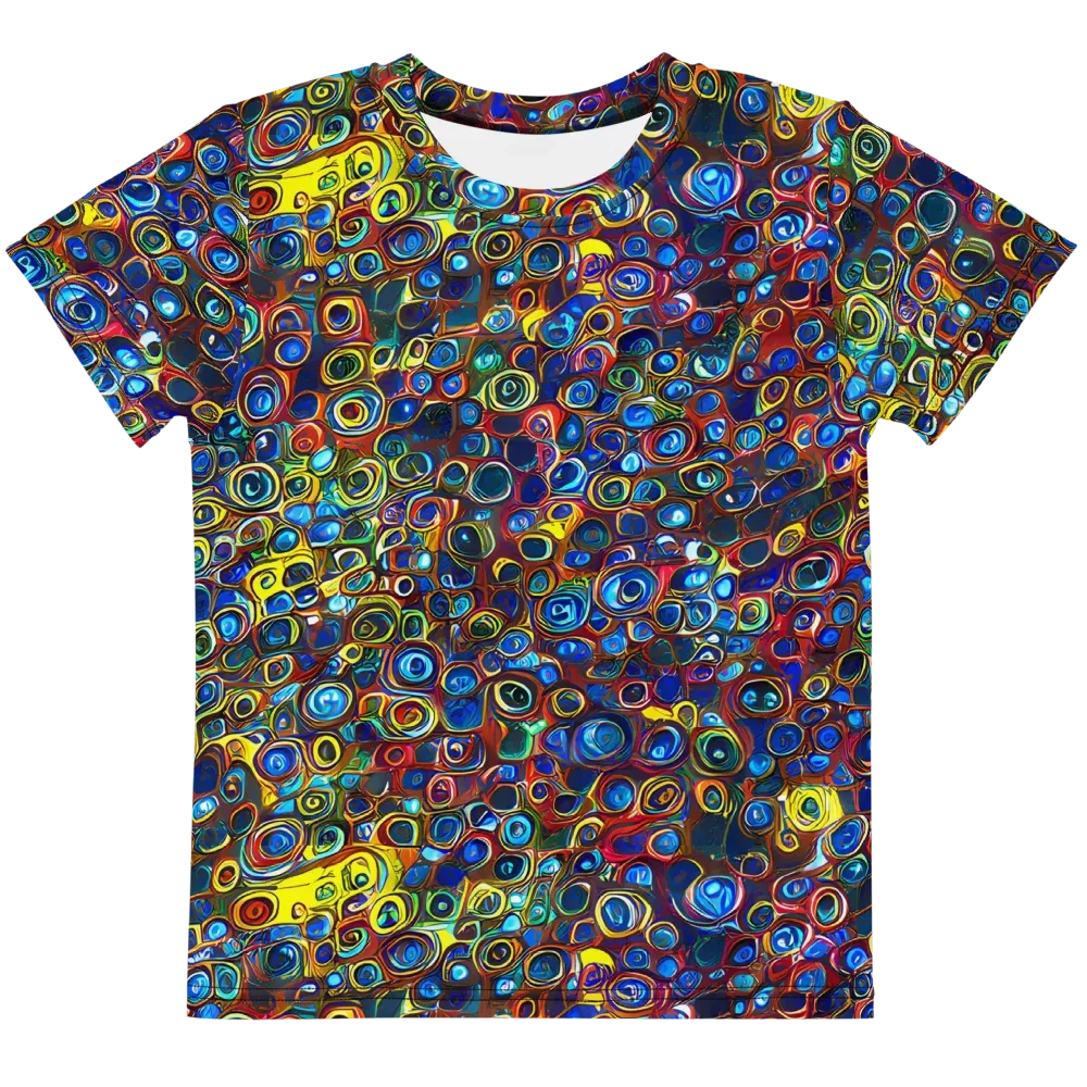Vortex Mosaic on Kids Crew Neck T-Shirt — Front