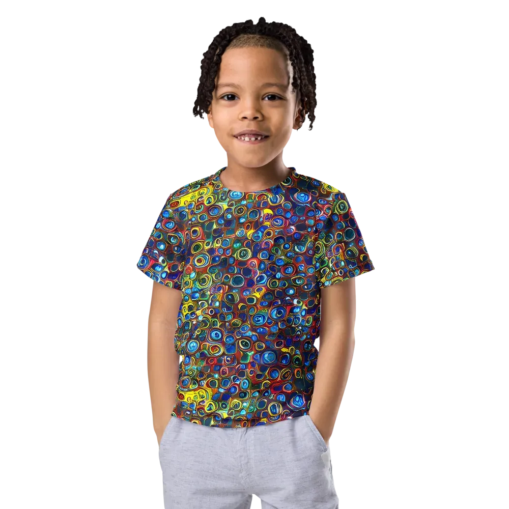 Vortex Mosaic on Kids Crew Neck T-Shirt — Front