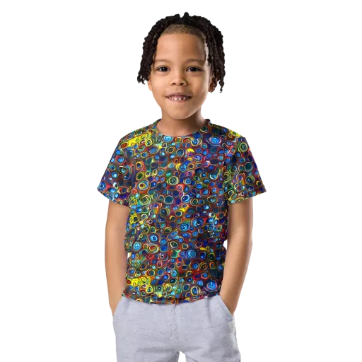 Vortex Mosaic on a Kids Crew Neck T-Shirt