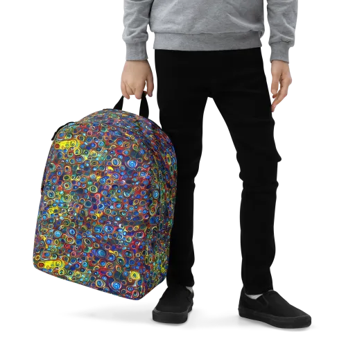 Vortex Mosaic on a Minimalist Backpack