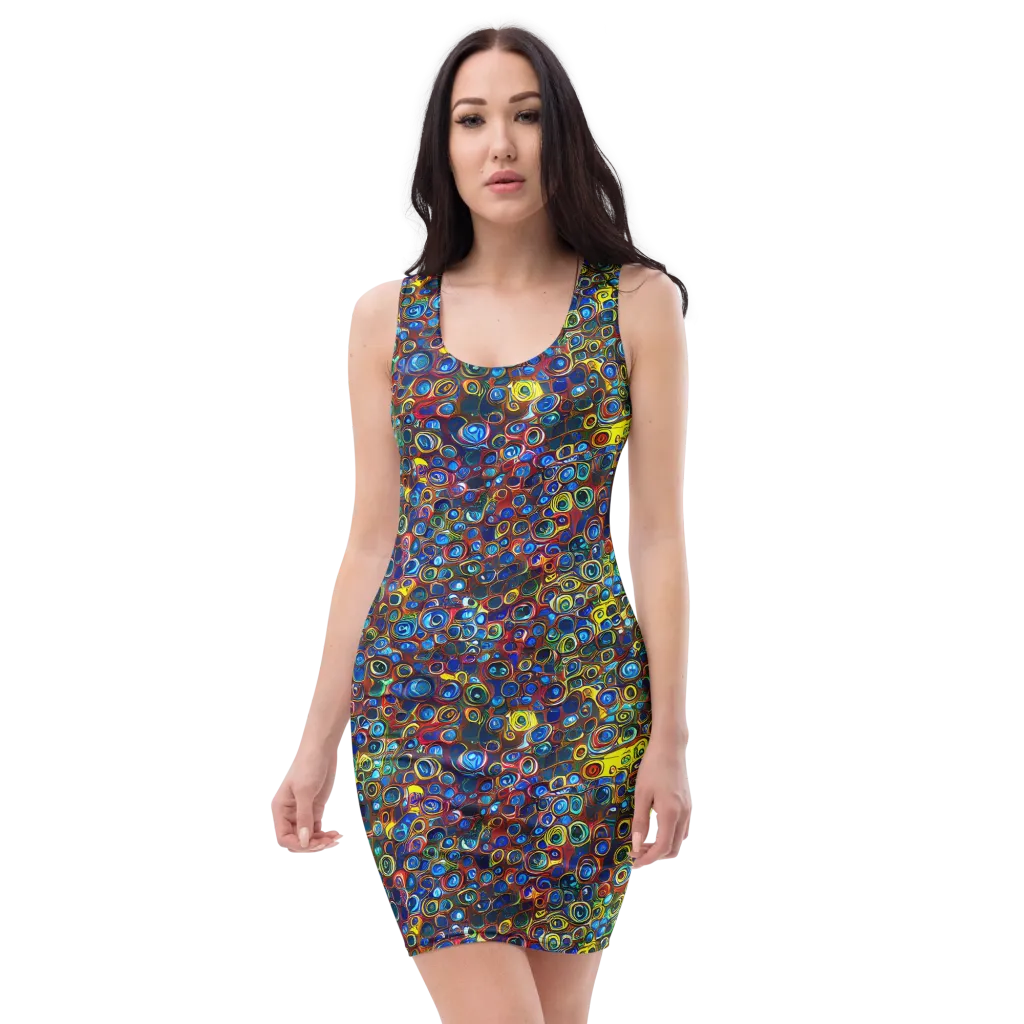 Vortex Mosaic on Bodycon Dress — Front